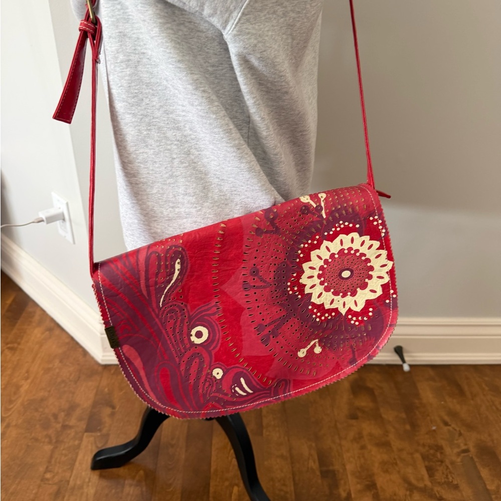 Desigual Floral Red Crossbody Bag